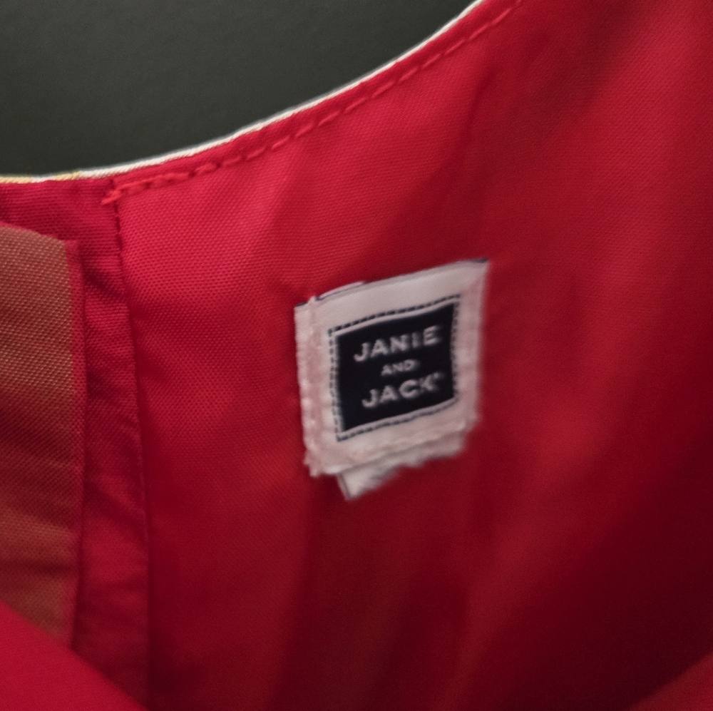 Janie and Jack Vibrant Red Plaid Dress - Picture 6 of 10